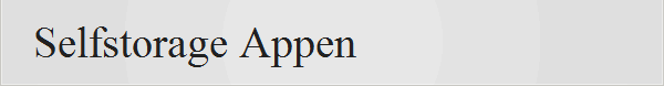 Selfstorage Appen